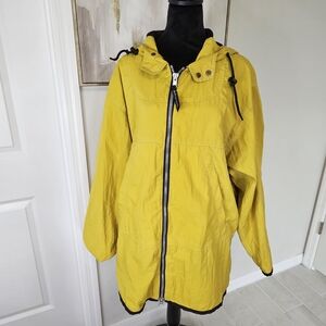 Brookstone Mens/Unisex Bright Yellow Raincoat Size Medium